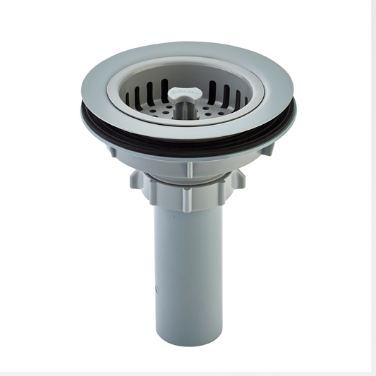 Canastilla Para Lavaplatos Plastico Cromo 4" GRIVAL