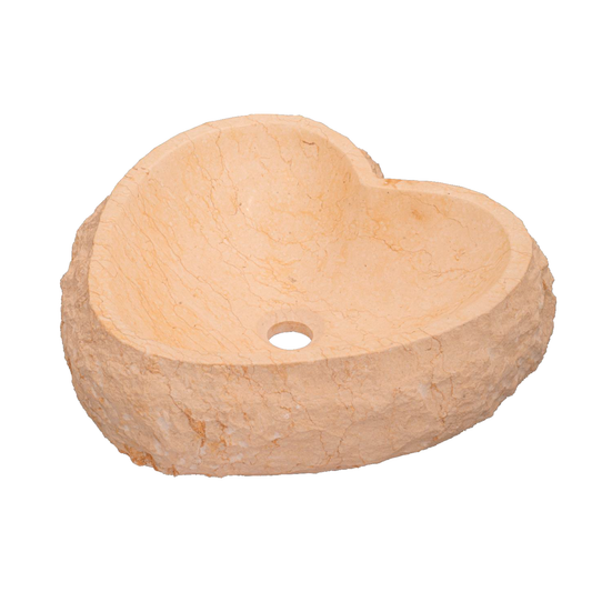 Lavamanos Sobreponer en Piedra Natural Corazon