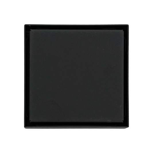 Rejilla de Piso Cuadrada 10cm Negro Mate Invisible