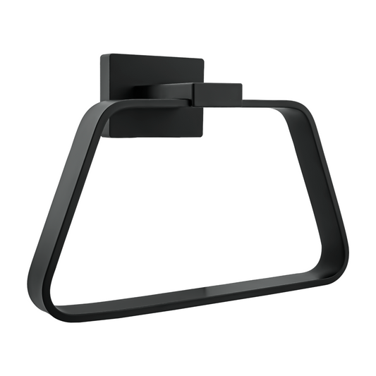 Toallero Aro Para Baño Aluminio Negro Mate Perla