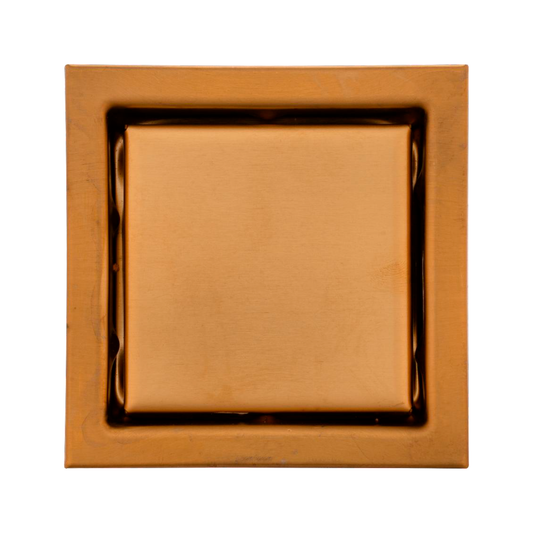 Rejilla de Piso Cuadrada 10*10cm Oro Rosa Invisible