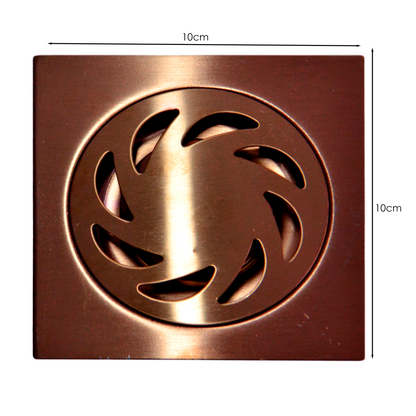 Rejilla de Ducha 10*10cm Oro Rosa Cepillado Estilo GRV