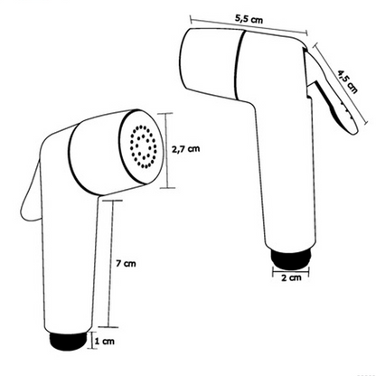 Ducha Bidet en ABS Dorado Redonda