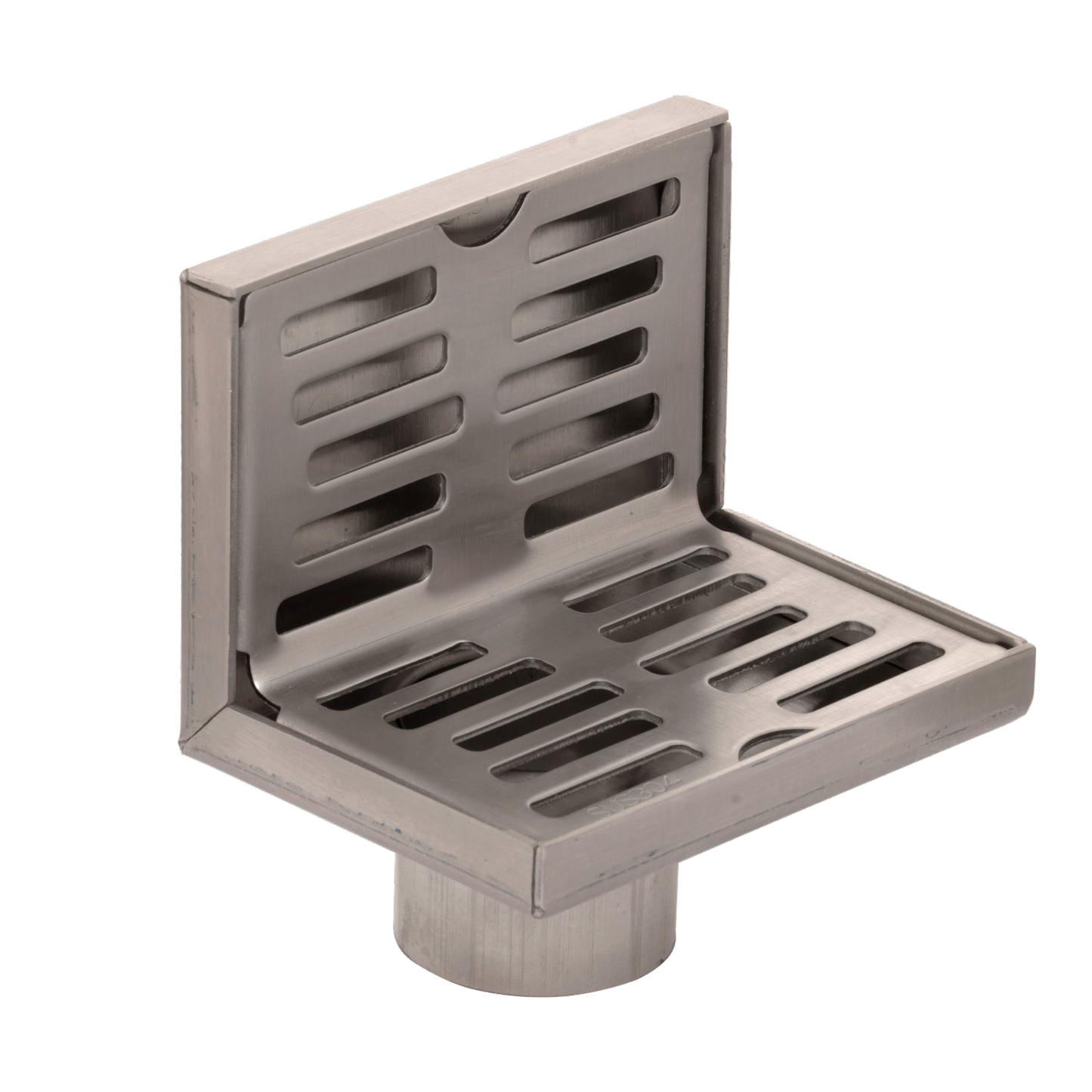 Rejilla de Piso-Pared Ranurada Tipo L  20cm Plateado