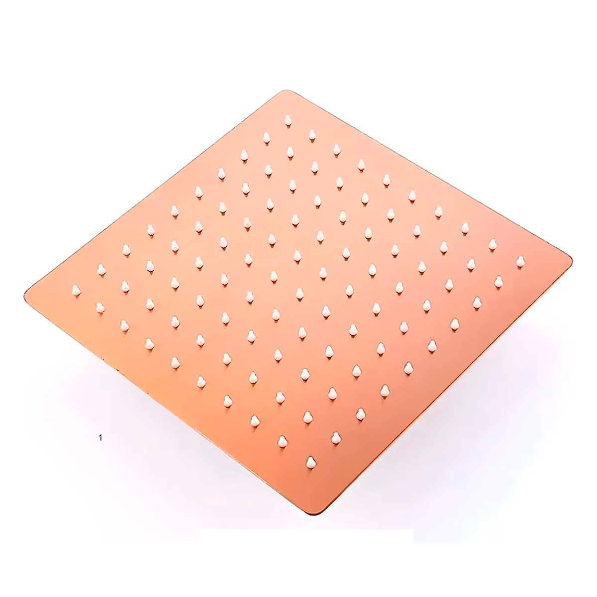 Ducha Cuadrada 20cm Oro Rosa Brillante