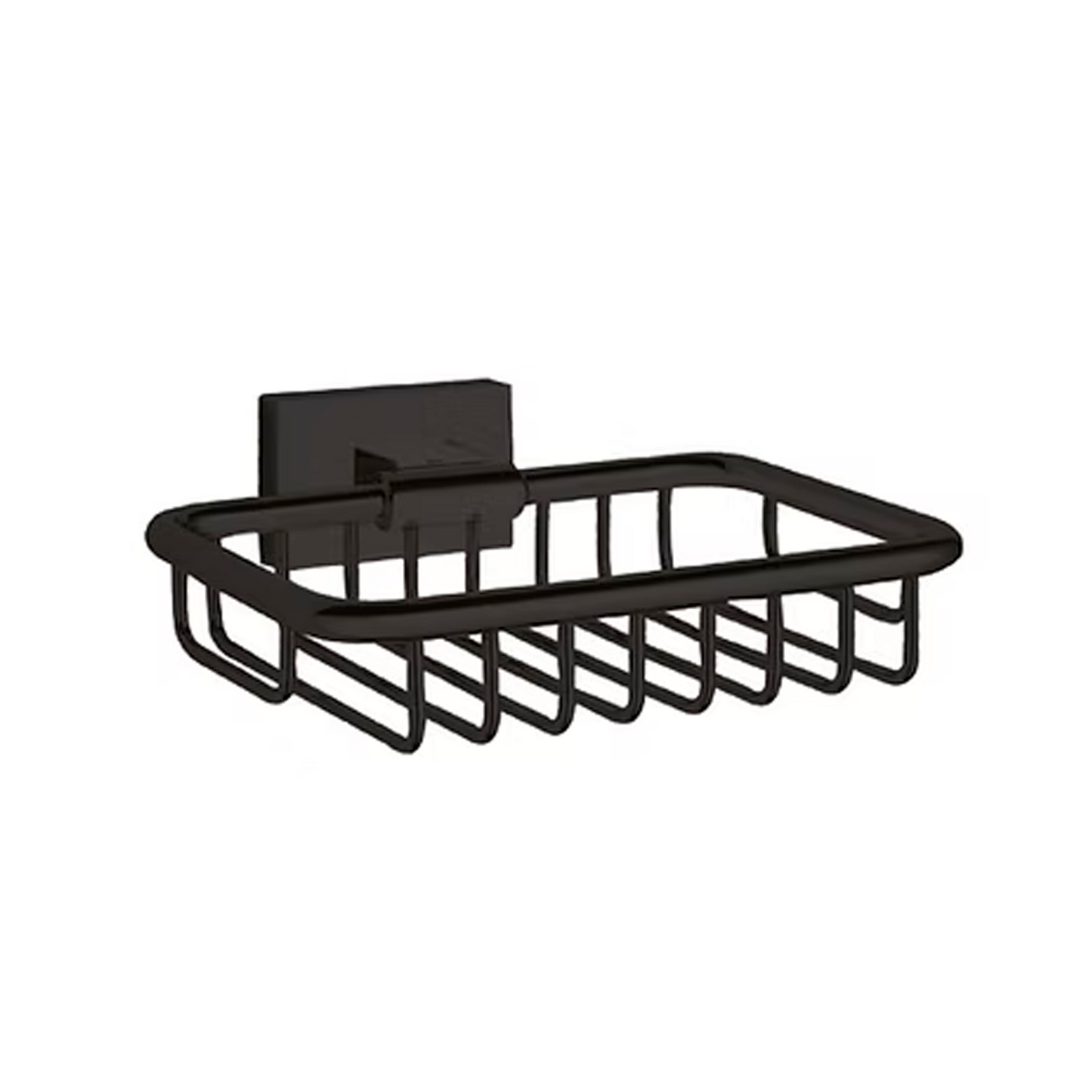 Jabonera para Baño Cuadrado Negro Mate Rubo
