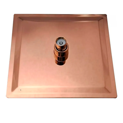 Ducha Cuadrada 20cm Oro Rosa Brillante