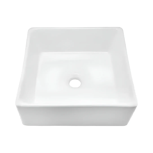 Lavamanos de Sobreponer en Ceramica Cuadrado 38cm