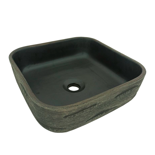 Lavamanos Sobreponer Cuadrado Gris Panter 39cm