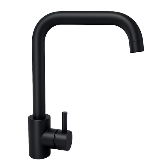 Griferia Monocontrol Lavaplatos Negro Mate Cuello 7