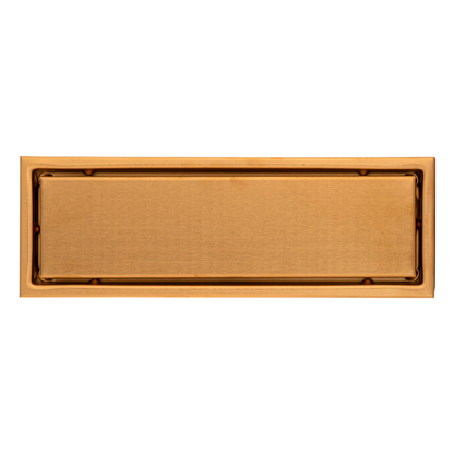 Rejilla de Piso Cuadrada 30*10cm Oro Rosa Invisible