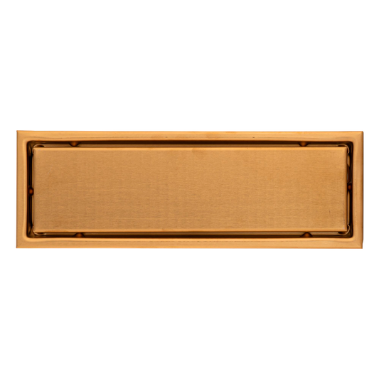 Rejilla de Piso Cuadrada 30*10cm Oro Rosa Invisible