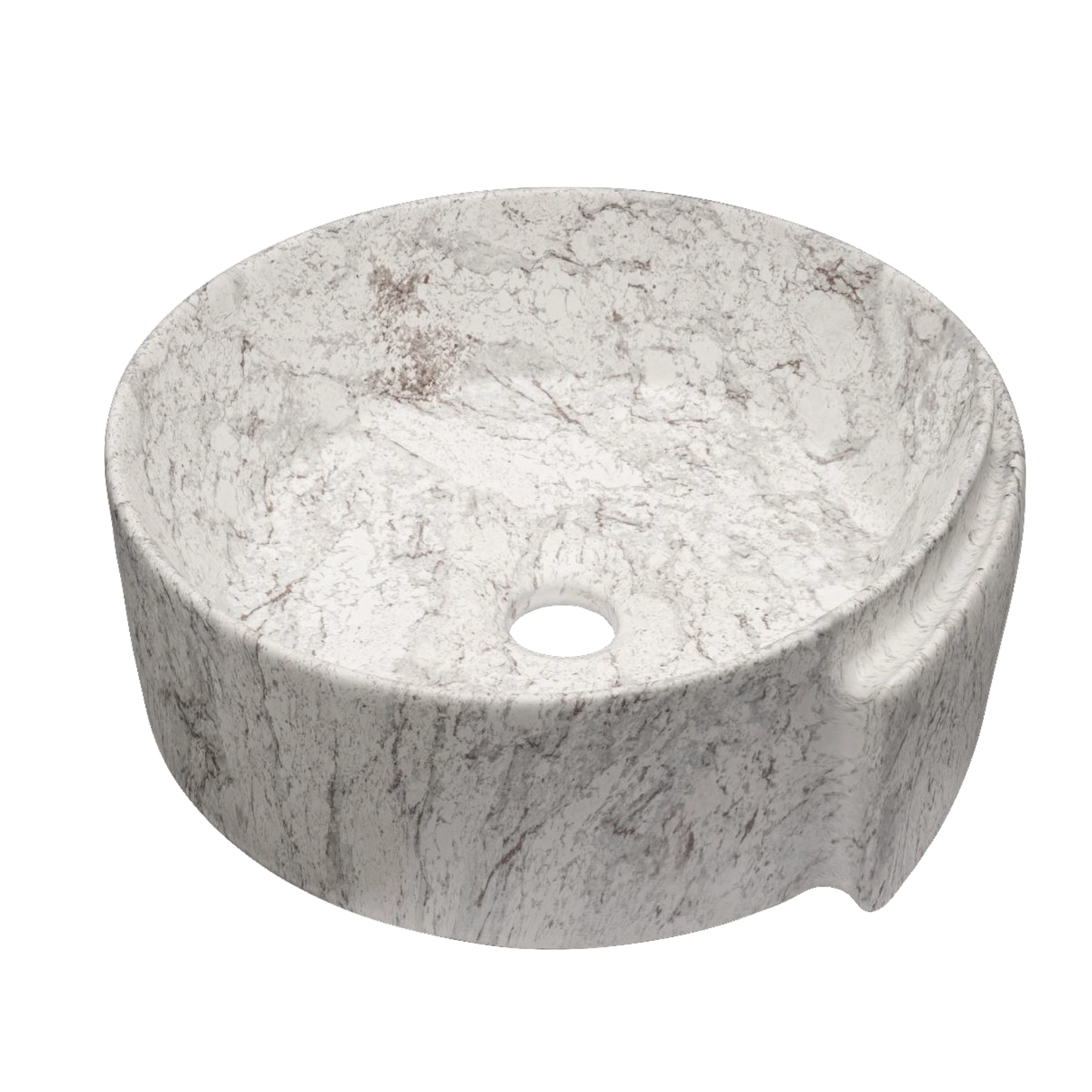 Lavamanos Sobreponer Redondo Roll Calacata Gris