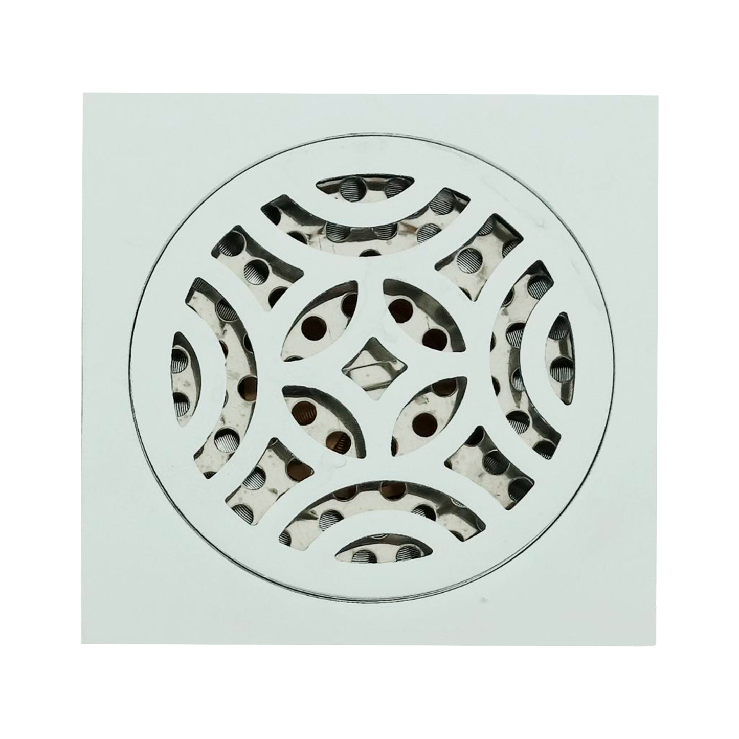 Rejilla de Piso Cuadrada 10cm Bronce China Plateado