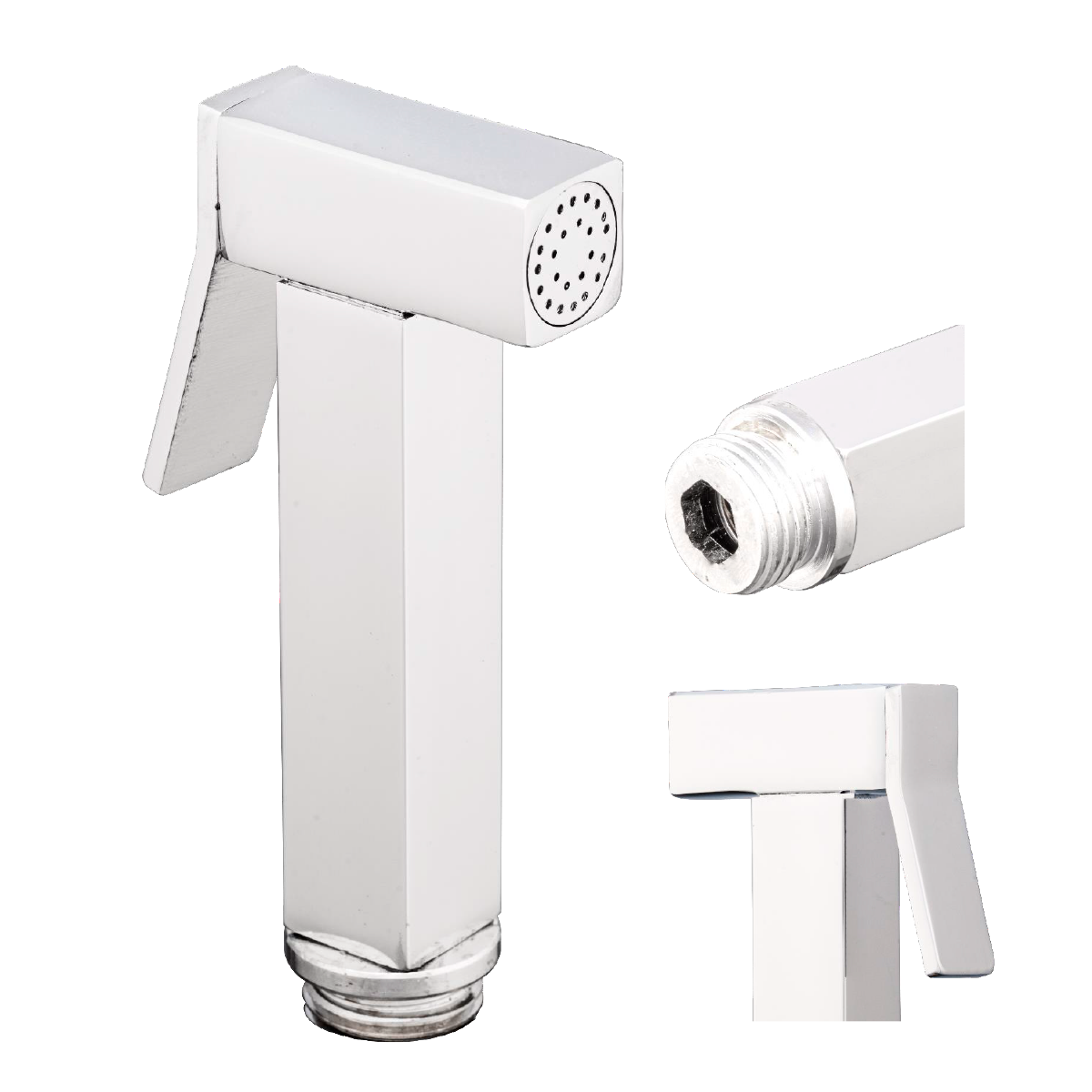 Ducha Bidet en Bronce Plateada Cromada Cuadrada