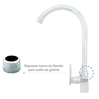 Repuesto Tuerca de Fijacion Para Cuello de Griferia Ag.Fria