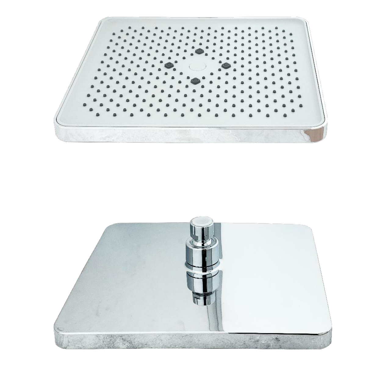 Ducha Regadera Cuadrada ABS 22CM Plateada Cromada