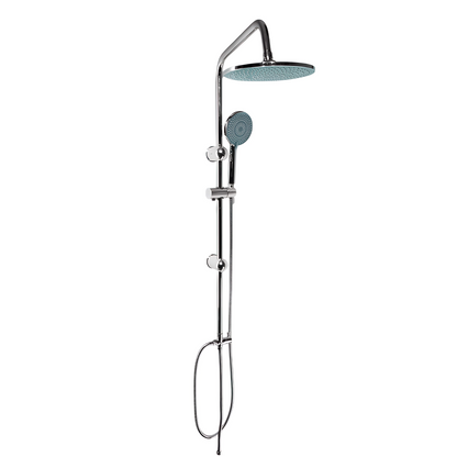 Columna de Ducha Simple Plateada Cromada Sin Griferia