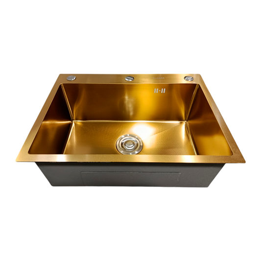 Lavaplatos en Acero 60*45cm Tipo Colmena Dorado