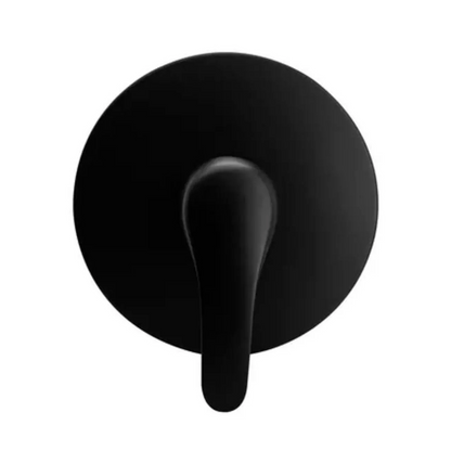 Mezclador de Ducha Monocontrol Redondo Negro Mate