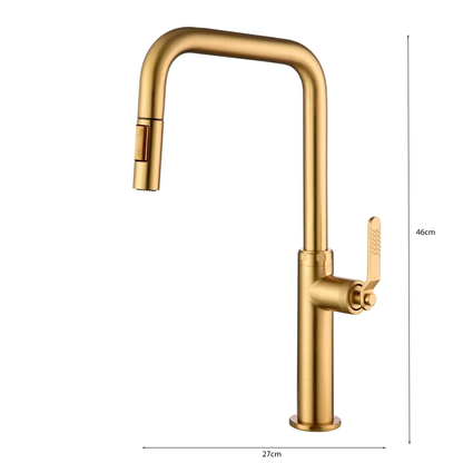 Griferia Monocontrol Lavaplatos Extraible Oro