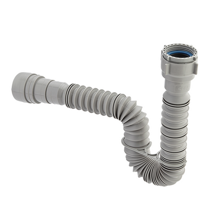 Sifón Sencillo Flexible Gris Grival