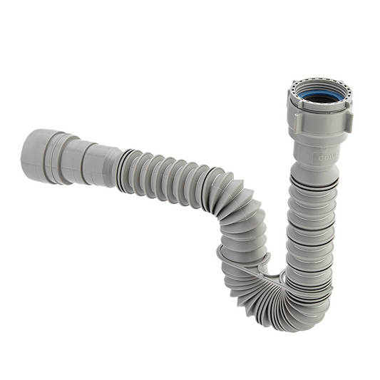 Sifón Sencillo Flexible Gris Grival