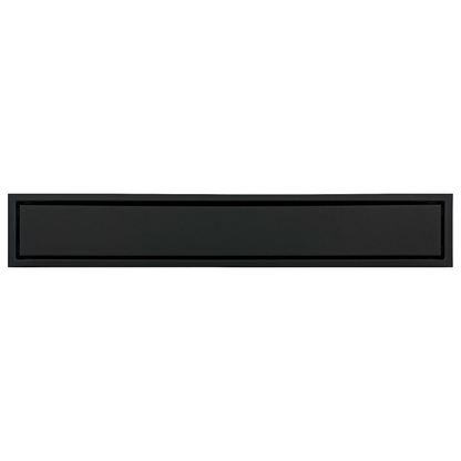 Rejilla de Piso Cuadrada 80*10cm Negro Mate Invisible