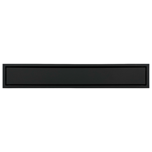 Rejilla de Piso Cuadrada 80*10cm Negro Mate Invisible
