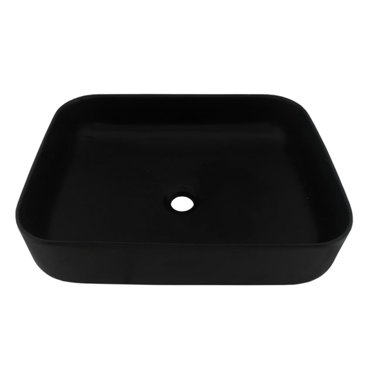 Lavamanos Negro Sobreponer Rectangular Malibu