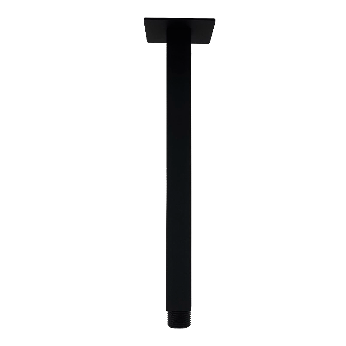 Tubo de Ducha a Techo Cuadrado Negro Mate