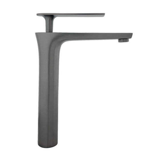 Griferia Monocontrol Lavamanos Alta Gris Korea Gray