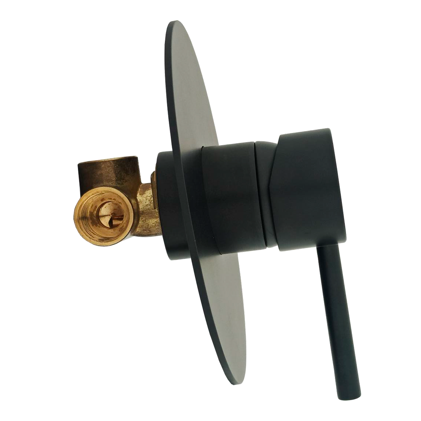 Mezclador De Ducha Monocontrol Redondo Negro