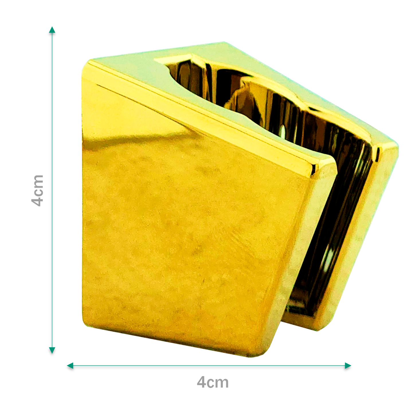 Portateleducha Fijo Cuadrada Dorada en ABS