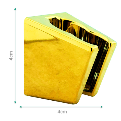 Portateleducha Fijo Cuadrada Dorada en ABS