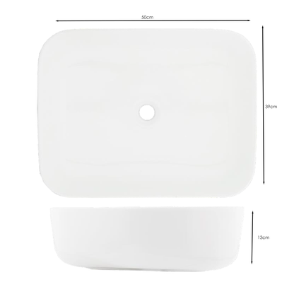 Lavamanos de Sobreponer en Ceramica Rectangular 50*38cm