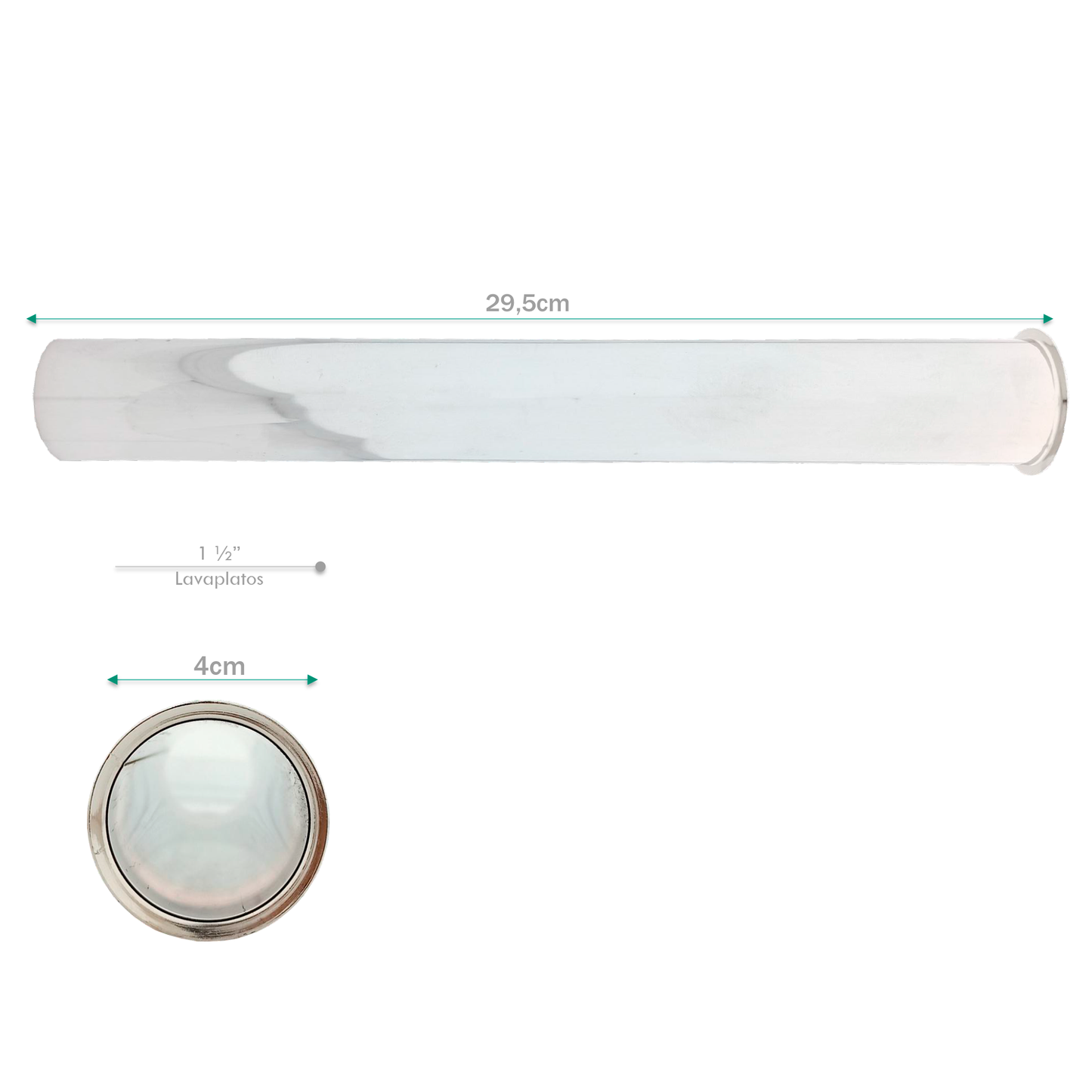 Sosco de Lavamanos Campana 30cm en Acero 1" ½