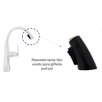 Repuesto Aireador Extraible para Grifo Oculto Negro Plastico