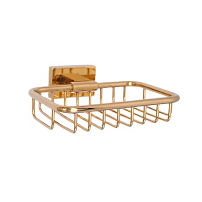 Jabonera Porta Jabon para Baño Dorado Brillante Rubo