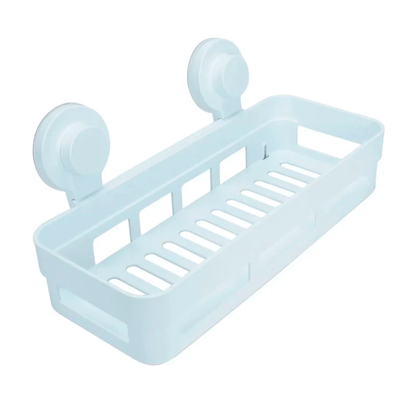 Repisa De Baño Rectangular Ventosa Color Blanco
