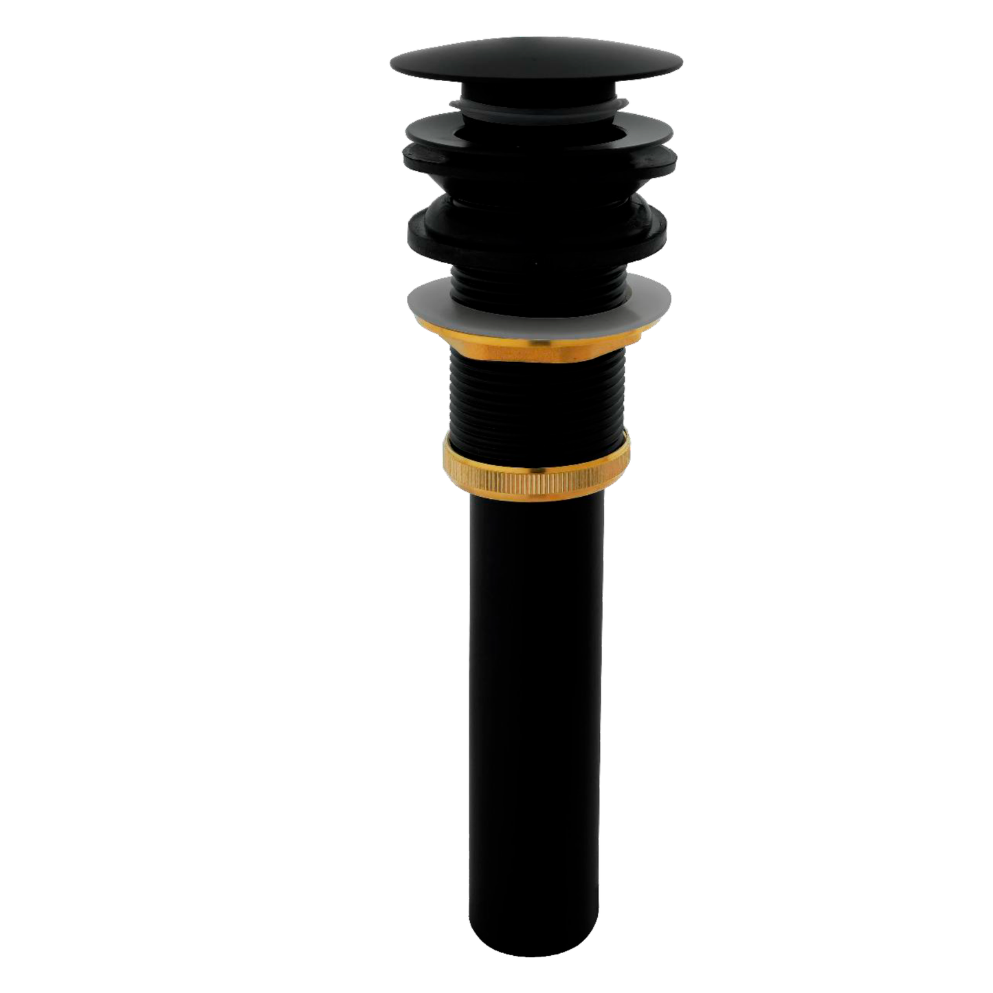 Desague de Push Hongo Lavamanos Negro Mate en Acero