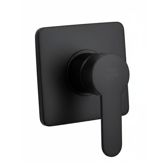 Mezclador Monocontrol Ducha Cuadrado Negro Mate