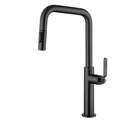 Griferia Monocontrol Lavaplatos Extraible Negro Mate