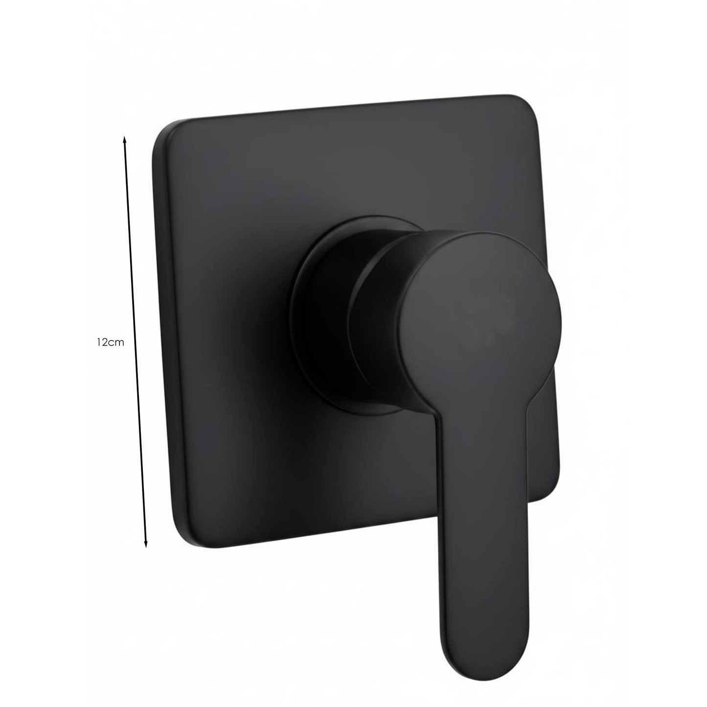 Mezclador Monocontrol Ducha Cuadrado Negro Mate