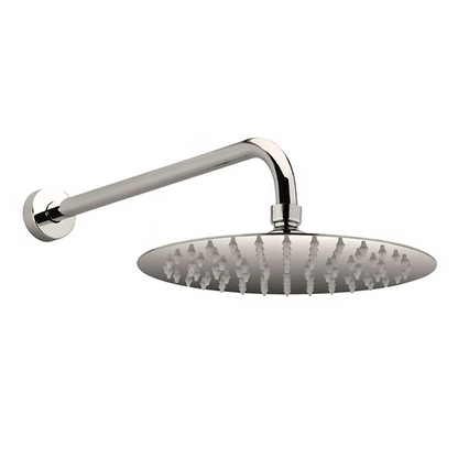 Regadera Ducha Redonda 20cm + Tubo Plateada