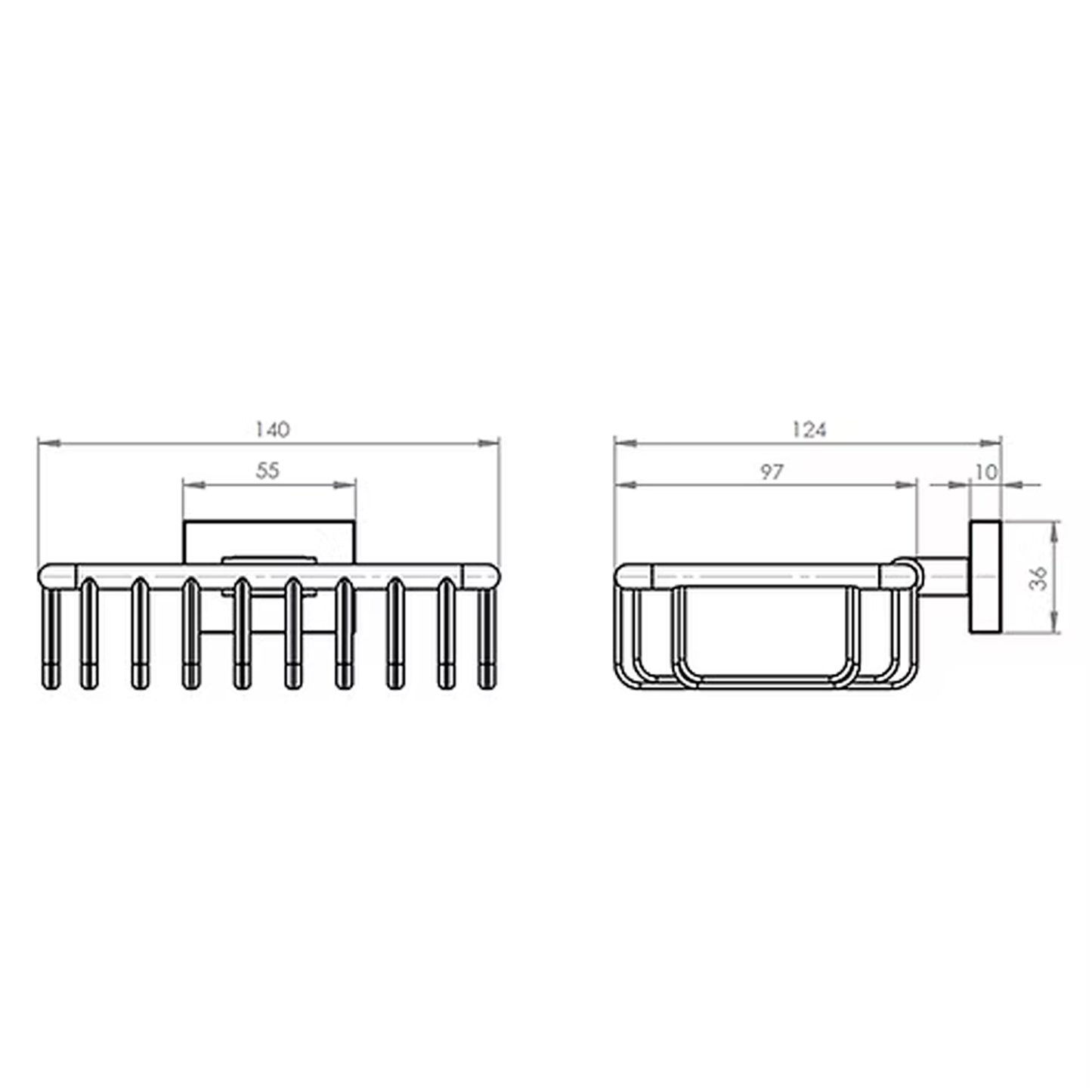 Jabonera Porta Jabon para Baño Dorado Brillante Rubo