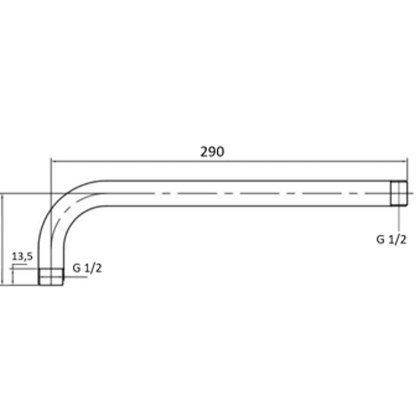 Regadera Ducha Redonda 20cm + Tubo Plateada