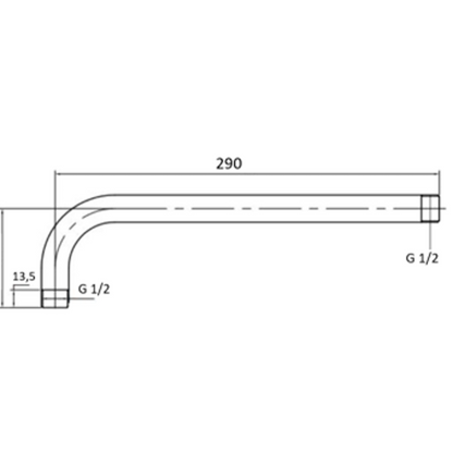 Regadera Ducha Redonda 20cm + Tubo Plateada