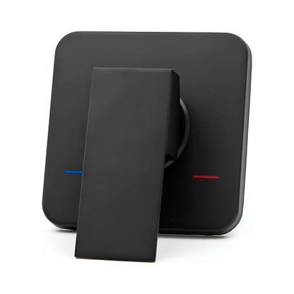 Mezclador Ducha Monocontrol Cuadrado Negro Mate