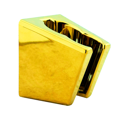 Portateleducha Fijo Cuadrada Dorada en ABS